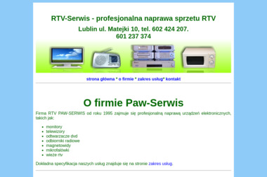 Paw-Serwis - Naprawa Telewizorów Lublin