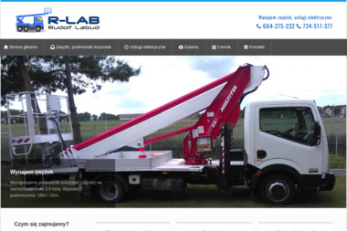 Wynajem zwyżek, usługi elektryczne R-LAB - Montaż Lamp Żerdziny