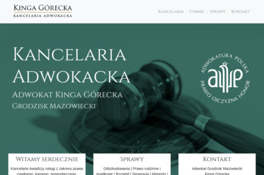 Kancelaria Adwokacka - Adwokat Kinga Górecka - Adwokat Grodzisk Mazowiecki