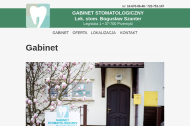 GABINET STOMATOLOGICZNY Lek. stom. Bogusław Szanter - Gabinet Dentystyczny Przemyśl