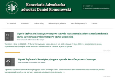 Kancelaria Adwokacka - adwokat Daniel Komorowski - Adwokat Łuków