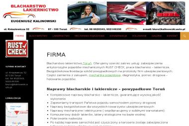 Kalinowski Eugeniusz - zakład blacharstwa, lakiernictwa i mechaniki pojazdowej - Konserwacja pojazdów, antykorozyjne Toruń