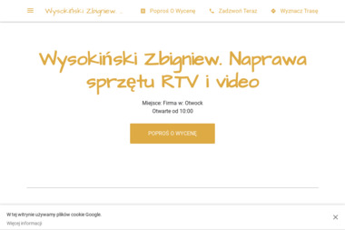 Wysokiński Zbigniew - Naprawa sprzętu RTV i video - Serwis Telewizorów Otwock