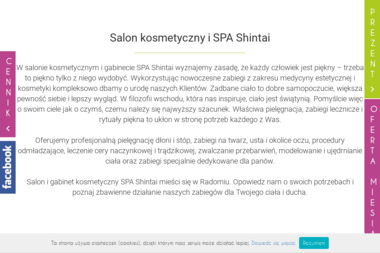 Salon kosmetyczny i spa - Shintai - Gabinet Kosmetyczny Radom