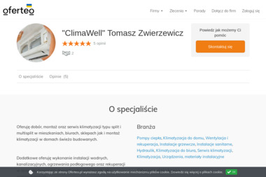 "ClimaWell" Tomasz Zwierzewicz - Wyjątkowy Serwis Wentylacji Szczecin