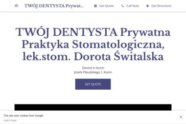 TWÓJ DENTYSTA Prywatna Praktyka Stomatologiczna, lek.stom. Dorota Świtalska - Usługi Stomatologiczne Konin