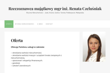 Rzeczoznawca majątkowy mgr inż. Renata Czeluśniak - Nieruchomości Jasło