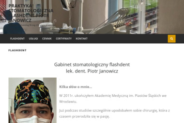 Gabinet stomatologiczny flashdent lek. dent. Piotr Janowicz - Dentysta Brzeg