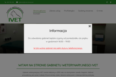 Gabinet Weterynaryjny IVET - Leczenie Zwierząt Olsztyn