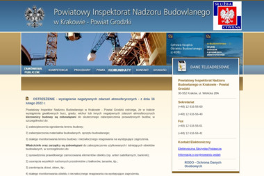 Powiatowy Inspektorat Nadzoru Budowlanego w Krakow - Nadz&oacute;r Budowlany Krak&oacute;w
