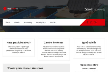 Redskip - Wyw&oacute;z gruzu i śmieci - Utylizacja Gruzu Warszawa