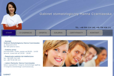 Dr Stomatolog Hanna Czarniawska - Gabinet Dentystyczny Jelenia Góra
