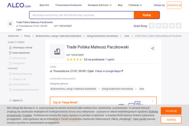 Trade Polska Mateusz Paczkowski - Doskonałej Jakości Wycinka Drzew Wołomin