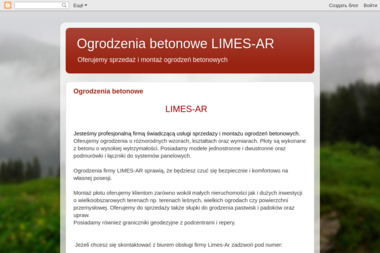 LIMES-AR - Producent Ogrodzeń Betonowych Gryfino