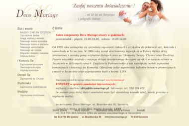 Deco Mariage - Imprezy i uroczystości Szczecin