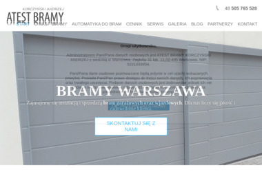 Atest Bramy - Drzwi Garażowe Uchylne Warszawa