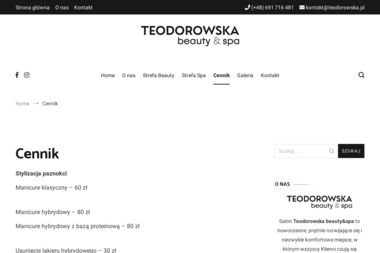 TEODOROWSKA beauty&spa - Zabiegi Na Twarz Myślenice