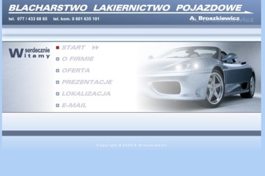 Blacharstwo Lakiernictwo Pojazdowe Andrzej Broszkiewicz - Auto-serwis Nysa