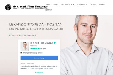 Lekarz ortopeda lek. med. Piotr Krawczuk - Badania Ginekologiczne Poznań