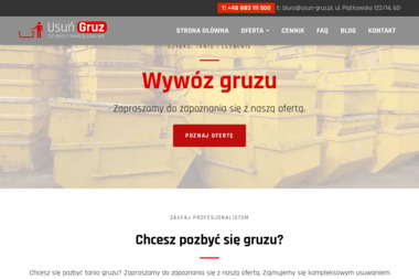 Wywóz gruzu Poznań - Wynajem Kontenera Poznań