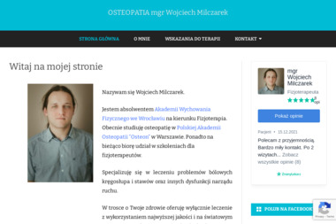 Oteopata, Fizjoterapeuta mgr Wojciech Milczarek - Fizjoterapeuta Polanica-Zdrój
