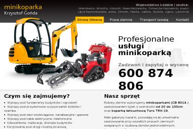 Usługi Minikoparką - Krzysztof Gońda - Drenaż Opaskowy Skierniewice