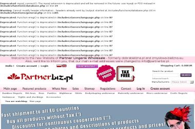 Partner Hurtownia Bielizny - Bielizna damska Boża Wola