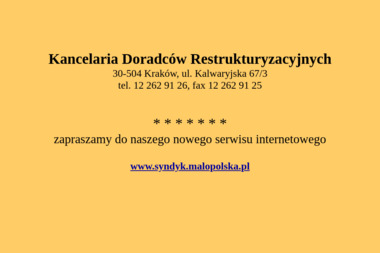 KANCELARIA DORADCÓW RESTRUKTURYZACYJNYCH - Firma Konsultingowa Kraków