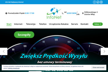InfoNet - Dostawcy internetu, usługi telekomunikacyjne Ostrów Wielkopolski