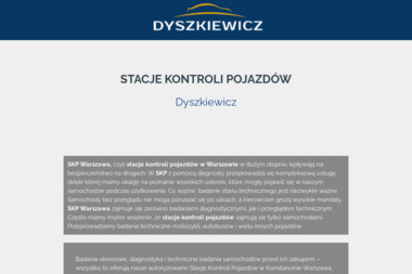 Stacje Kontroli Pojazdów DYSZKIEWICZ - Auto-serwis Lesznowola