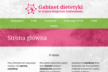 Dietetyk kliniczny - Grażyna Małgorzata Podlaszewska - Dietetyk Szczecin