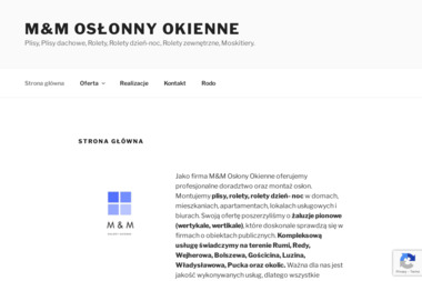 M&M osłony - Znakomite Rolety Wewnętrzne Wejherowo