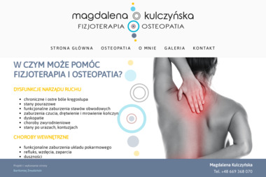 Gabinet fizjoterapii i osteopatii - Magdalena Kulczyńska - Fizjoterapeuta Wieluń