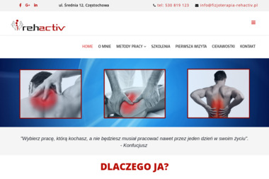Fizjoterapia REHACTIV - Rehabilitacja Kręgosłupa Częstochowa