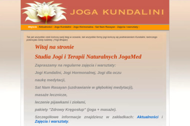 Studia Jogi i Terapii Naturalnych JogaMed - Joga Warszawa