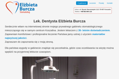 Lek. Dentysta Elżbieta Burcza - Gabinet Stomatologiczny Koszalin