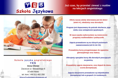 Szkoła języka angielskiego YES - Nauczyciele angielskiego Nisko