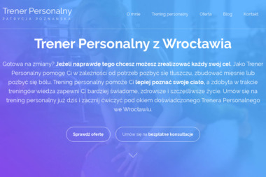 🥇 Trener Personalny - Patrycja Poznańska - Trening Personalny Wrocław