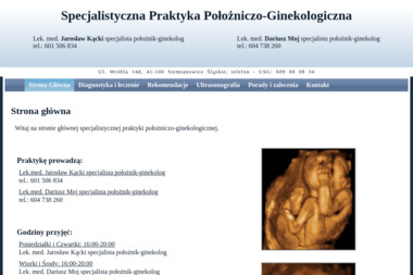 Specjalistyczna Praktyka Położniczo Ginekologiczna Lek. med. Jarosław Kącki - Ginekolog Siemianowice Śląskie
