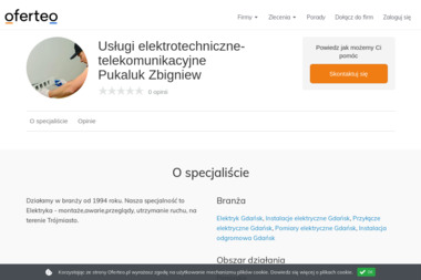 Usługi elektrotechniczne-telekomunikacyjne Pukaluk Zbigniew - Firma Instalatorska Gdańsk