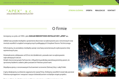 ZAKŁAD REMONTOWO-INSTALACYJNY „APEX” s.c. - Usługi Gazownicze Zielona Góra