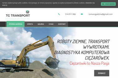 TG Transport - Roboty ziemne Nowy Sącz