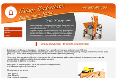 Usługi Ogólnobudowlanetynki maszynowe Białomazur Rafał - Tynki maszynowe Niwnica