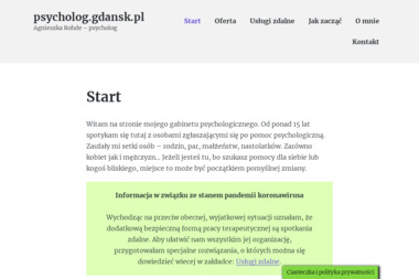Gabinet psychologiczny Agnieszka Rohde - Psychoterapia Gdańsk
