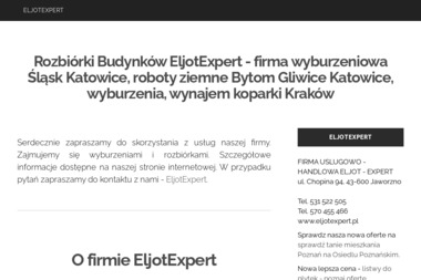 Eljot - Expert - Roboty Ziemne Jaworzno