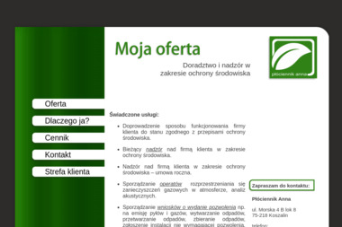 Płóciennik Anna - Ochrona Środowiska - Ochrona środowiska Koszalin
