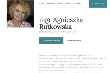 Agnieszka Rutkowska - Psycholog - Psychoterapia Ciechanów