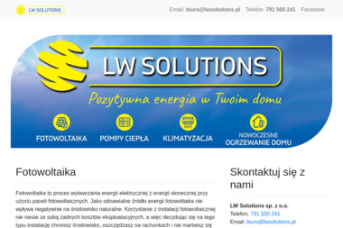 LW Solutions Sp. z o.o. - Pierwszorzędna Energia Odnawialna Żuromin