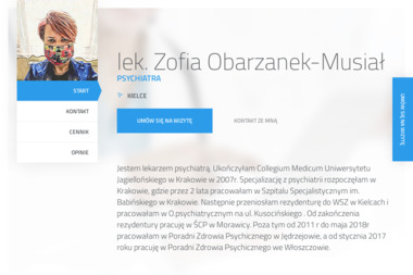 Prywatny Gabinet Psychiatryczny Zofia Obarzanek-Musiał - Psychoterapia Kielce