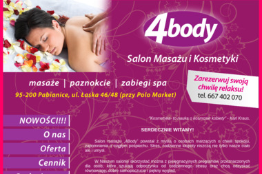 Salon 4body - Zabiegi na ciało Pabianice